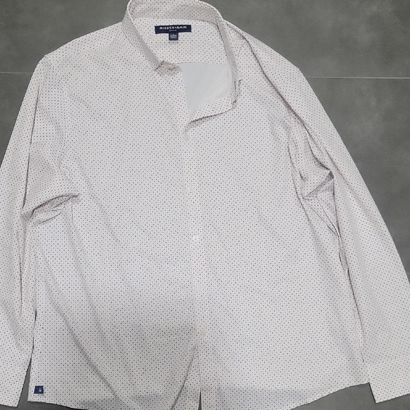 Mizzen + Main Leeward White Pattern Men's Shirt Size L - Picture 1 of 3